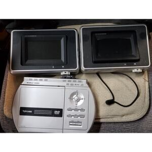 Venturer Dual Screen Mobile Portable Car DVD System, Untested, As Is. July 2004